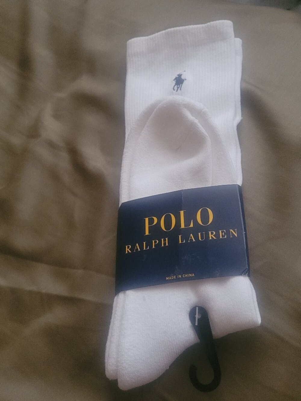 Brand-New Pair Of Men's Polo Ralph Lauren Dress Socks Size 10-13 White